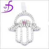 925 silver hamsa design with zircon ruby China factory wholesale