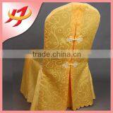 Wholesale Cheap Fancy Universal Banquet Chair Cover for Wedding Hotel, Jacquard Round Back Chair Covers thumbnail-1
