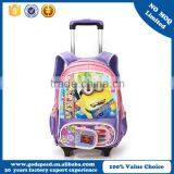 Custom Logo Kids Trolley School Bag For Girls