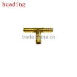 T-type Hose Barb ,brass Tee Connector, Size 3/16" 1/4" 5/16" 3/8" 1/2" 5/8",copper Hose Barb Fitting thumbnail-1
