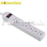 H60008 6-Outlet Office/Home Power Strip, 4 Foot Cord - Wall Mountable