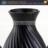 Black Ceramic Art Vase Table Vase Home Decoration 8'' thumbnail-2