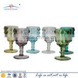 Green Blue Set 6 Bubble Style Vintage Fine Glass Elegant Stemware for Champagne or Cocktail thumbnail-3