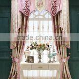 European Classical Princess Adorable Pink French Window Curtain, Warm and Sweet Pastoral Bay Window Curtain thumbnail-1