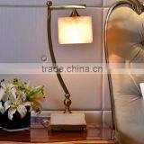 Square Shape Pendant Design Imported White Jade Body Metal Matching Living Room Table Lamp thumbnail-1