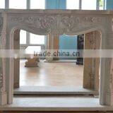 Decorative Indoor Marble Fireplace Frame With Mysterious Figure Design thumbnail-2