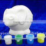 DIY Ceramic Painting Education Piggy Bank Bisque With Pigment and Brush