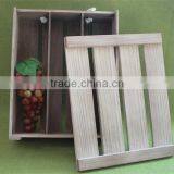 2016 Unfinished Wooden Wine Box Wine Glass Packing Box Wooden Wine Boxes for Sale thumbnail-5