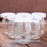 Glass Pudding Jar Milk Jar With Plastic Cork Jar thumbnail-1