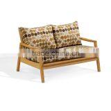 2016 Outdoor Furniture Popular Teak Garden Benches Loveseat Sofa With Cushion thumbnail-1