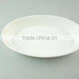 Wholesale Oval White Ceramic Bake Plate for Daily Use thumbnail-1
