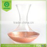 Copper Decal Round Novelty Glass Wine Decanter and Wine Glass thumbnail-1