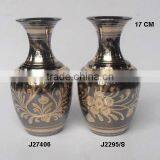 Traditional Indian Metal Vases Made in Cast Brass With Steel Paint thumbnail-1