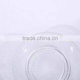 Set 7 Clear Round Flat Glass Decorative Dish Plate thumbnail-2