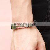 Bulk 316L Titanium Women / Mens Braided Leather Bracelet Wholesale thumbnail-4