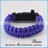 Paracord Wristbands Whistle Flint Compass Paracord Outdoor Survival Bracelet thumbnail-2