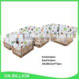 New Wicker Hole Weaving Square Laundry Bin With Lid Large thumbnail-2