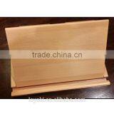 Solid Beech Wood Tablet Holder Folding Book Display Stand Adjustable Wooden Cookbook Reading Book Stand thumbnail-4