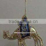 Camel Christmas Hanging Zari Decoration thumbnail-1
