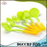 NBRSC Set of 6 Pieces Nylon Kitchen Utensil Plastic Cooking Tools Ladle Slotted Strainer Spatula Spoon Solid thumbnail-1