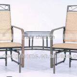3 PCS 2X1 SLING/TEMPERED GLASS/STEEL OUTDOOR GLIDER thumbnail-1
