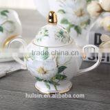 Bone China European Style Flowers Design Coffee Set of 15pcs thumbnail-4