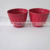 Family Beautiful Plastic Flower Pot/ Garden Pot Bamboo Fiber Flowerpot thumbnail-1