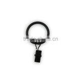 Rod Ring With Clip Hanging / A Ring With A Clip / Iron Curtain Ring With Clip Black Coated thumbnail-1