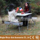 Portable Outdoor Dining Table Set Aluminum Folding Table and Chair thumbnail-3