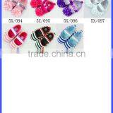 Fabric Ruffle Soft Touch Baby Shoes/Baby Girls Prewalker Shoes/In Stock Girls Soft Shoes thumbnail-6