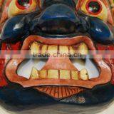 Hand Crafted Wooden Mask of Bhairab Mahakal Wall Hanging Made In Nepal thumbnail-2