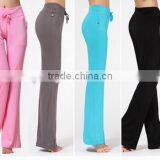 Wholesale Women Breathable Women Wide Leg Bamboo Yoga Pants thumbnail-5