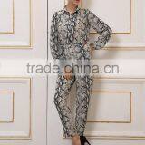 Ladies Long Sleeve Slinky Cuffed Jumpsuit for Women thumbnail-2