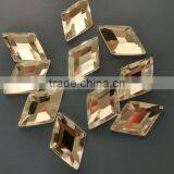 Necklace Pendant Rose Rhombus Shaped Stone Loose Beads for Earring Jewelry;nail Art