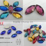 Colorful Navette Shape Crystal Flat Back Sew on Stone thumbnail-1