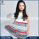 2015 Summer High Quality Fashion Pure Cotton Polka Dots Stripes Splice Childrens Clothes Guangzhou thumbnail-1
