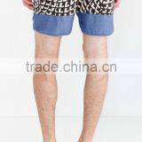 Beach Sides Leisure Hem Boardshort Stitching With Denim Shorts thumbnail-3