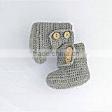 Autumn Winter Warm Crochet Wool Shoes Baby Newborn Knitted Booties thumbnail-4