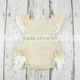Newborn Baby Girls Polk Dots Lace Bubble Toddler Kids Ruffle Boho Romper thumbnail-2