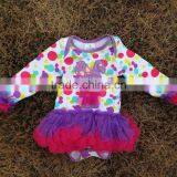 2015 New Baby Girls Kids Color Dots Bunny Easter Dress With Necklace and Headband Set thumbnail-2