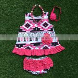 little girls boutique clothing swing sets infant girl clothes babyhot pink black aztec swing tops with accessories