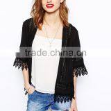 New Look Petite Crochet Insert Kimono thumbnail-1
