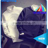 Korean Space Cotton 200gsm t Shirt Embossed Round Neck Slim Fit Mens Streetwear t Shirt/sweatshirt Clothing Men thumbnail-1