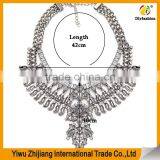 Wholesale Fashion Statement Necklace, Gold Necklace Jewelries With Colorful Diamond Stone thumbnail-1