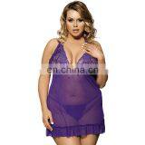 Enchanting Purple Sex See Through Sleepwear for Women thumbnail-3
