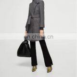 Fashion Unique Design Belt Pocket Slim Fit Plain Simple Girls Jacket thumbnail-2