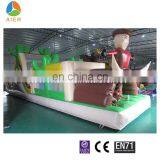 2016 Boy Inflatable Obstacle Course With Slide/interactive Inflatable Sport Games