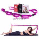 Custom Cotton Elastic Yoga Ballet Stretch Strap with 10 Flexible Loops