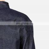 Womens Jeans Shirts Fashion Dark Navy Denim Shirts Cotton Shirts Custom thumbnail-5