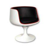 Fiberglass Cup-shaped Chair Modern Chair for Indoor Use thumbnail-1